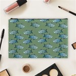 Fishes Pattern Background Theme Cosmetic Bag (Large) Front