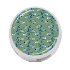 Fishes Pattern Background Theme 4-port Usb Hub (two Sides) by Vaneshop