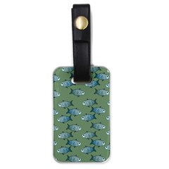 Fishes Pattern Background Theme Luggage Tag (one Side) by Vaneshop