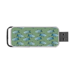 Fishes Pattern Background Theme Portable Usb Flash (one Side) by Vaneshop