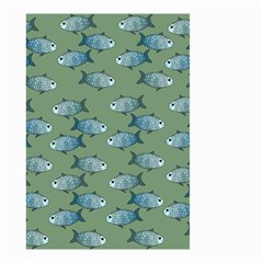 Fishes Pattern Background Theme Small Garden Flag (two Sides) by Vaneshop