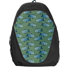 Fishes Pattern Background Theme Backpack Bag by Vaneshop