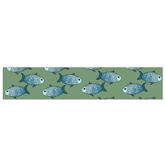 Fishes Pattern Background Theme Small Premium Plush Fleece Scarf by Vaneshop