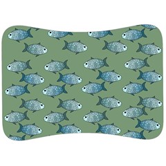 Fishes Pattern Background Theme Velour Seat Head Rest Cushion by Vaneshop