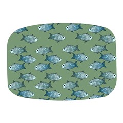 Fishes Pattern Background Theme Mini Square Pill Box by Vaneshop