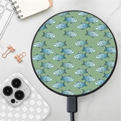 Fishes Pattern Background Theme Wireless Fast Charger(black) by Vaneshop