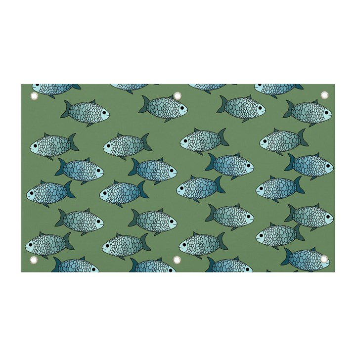 Fishes Pattern Background Theme Banner and Sign 5  x 3 