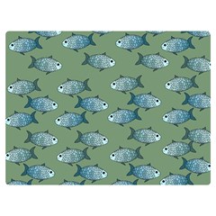 Fishes Pattern Background Theme Two Sides Premium Plush Fleece Blanket (extra Small) by Vaneshop