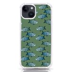 Fishes Pattern Background Theme iPhone 14 TPU UV Print Case Front