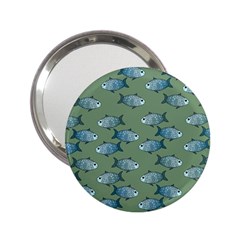 Fishes Pattern Background Theme 2 25  Handbag Mirrors by Vaneshop