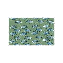 Fishes Pattern Background Theme Sticker Rectangular (100 Pack)