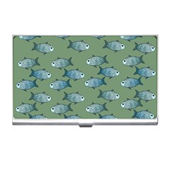 Fishes Pattern Background Theme Business Card Holder by Vaneshop