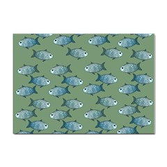 Fishes Pattern Background Theme Sticker A4 (100 Pack) by Vaneshop