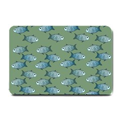 Fishes Pattern Background Theme Small Doormat by Vaneshop