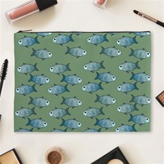 Fishes Pattern Background Theme Cosmetic Bag (xl) by Vaneshop