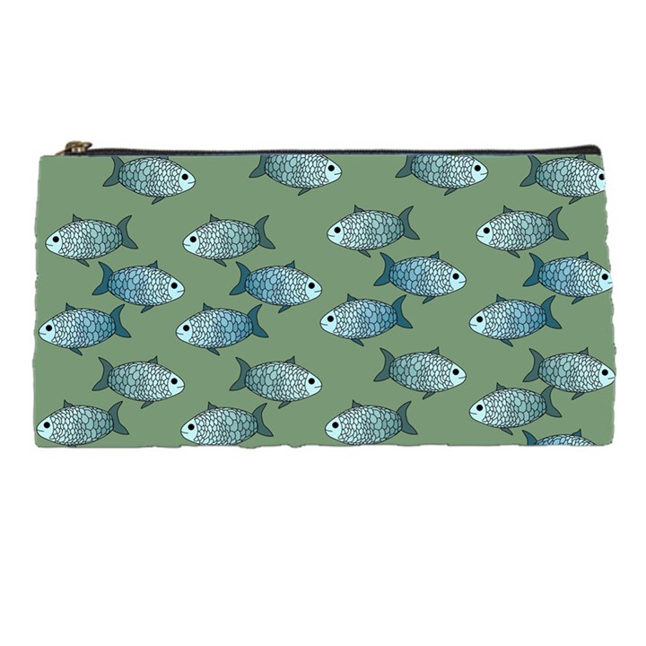 Fishes Pattern Background Theme Pencil Case