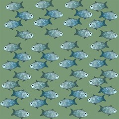 Fishes Pattern Background Theme Play Mat (square) by Vaneshop