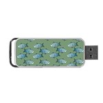 Fishes Pattern Background Theme Portable USB Flash (Two Sides) Front