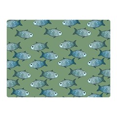 Fishes Pattern Background Theme Two Sides Premium Plush Fleece Blanket (mini) by Vaneshop