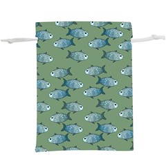 Fishes Pattern Background Theme Lightweight Drawstring Pouch (xl)