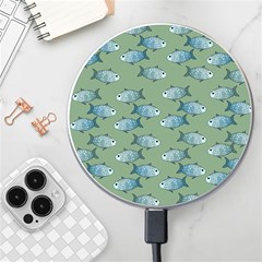 Fishes Pattern Background Theme Wireless Fast Charger(white) by Vaneshop