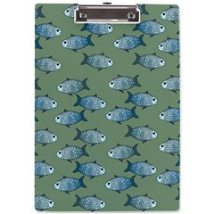 Fishes Pattern Background Theme A4 Acrylic Clipboard by Vaneshop