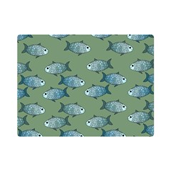 Fishes Pattern Background Theme Premium Plush Fleece Blanket (mini) by Vaneshop