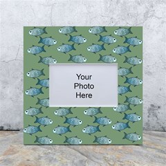 Fishes Pattern Background Theme White Box Photo Frame 4  X 6  by Vaneshop