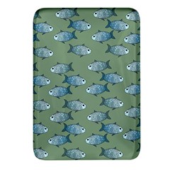 Fishes Pattern Background Theme Rectangular Glass Fridge Magnet (4 Pack)