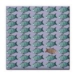 Fishes Pattern Background Theme Art Tile Coaster Front