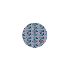 Fishes Pattern Background Theme Art 1  Mini Magnets by Vaneshop