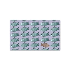 Fishes Pattern Background Theme Art Sticker (rectangular) by Vaneshop