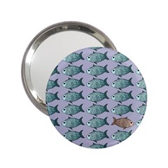 Fishes Pattern Background Theme Art 2 25  Handbag Mirrors by Vaneshop