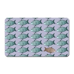 Fishes Pattern Background Theme Art Magnet (rectangular) by Vaneshop