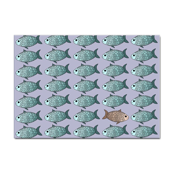 Fishes Pattern Background Theme Art Sticker A4 (10 pack)