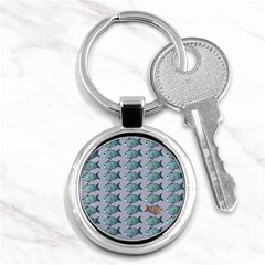 Fishes Pattern Background Theme Art Key Chain (round) by Vaneshop