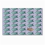 Fishes Pattern Background Theme Art Postcard 4 x 6  (Pkg of 10) Front