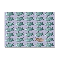 Fishes Pattern Background Theme Art Sticker A4 (100 Pack) by Vaneshop