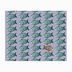 Fishes Pattern Background Theme Art Small Glasses Cloth by Vaneshop