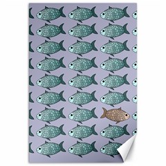 Fishes Pattern Background Theme Art Canvas 20  X 30  by Vaneshop