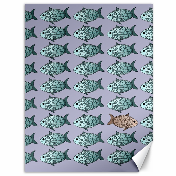 Fishes Pattern Background Theme Art Canvas 36  x 48 