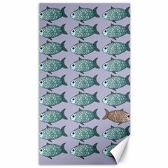 Fishes Pattern Background Theme Art Canvas 40  X 72 