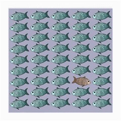 Fishes Pattern Background Theme Art Medium Glasses Cloth