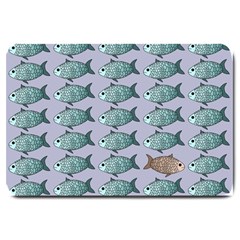 Fishes Pattern Background Theme Art Large Doormat by Vaneshop