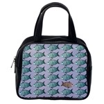 Fishes Pattern Background Theme Art Classic Handbag (Two Sides) Back