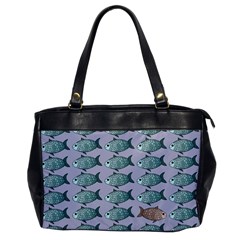 Fishes Pattern Background Theme Art Oversize Office Handbag by Vaneshop