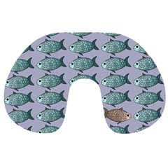 Fishes Pattern Background Theme Art Travel Neck Pillow by Vaneshop