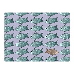 Fishes Pattern Background Theme Art Two Sides Premium Plush Fleece Blanket (mini) by Vaneshop