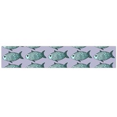 Fishes Pattern Background Theme Art Large Premium Plush Fleece Scarf 