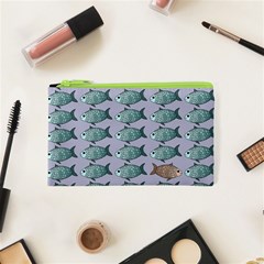 Fishes Pattern Background Theme Art Cosmetic Bag (xs) by Vaneshop